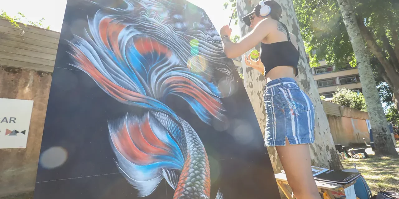 Mellissa Follet, concours de street art à Dax.