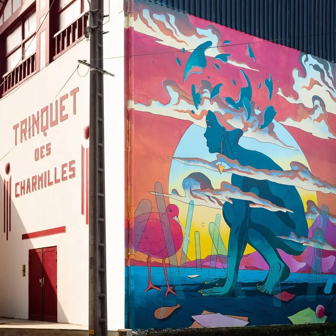 Fresque de Olivier Bonhomme pour le Festival Muralis de Dax.