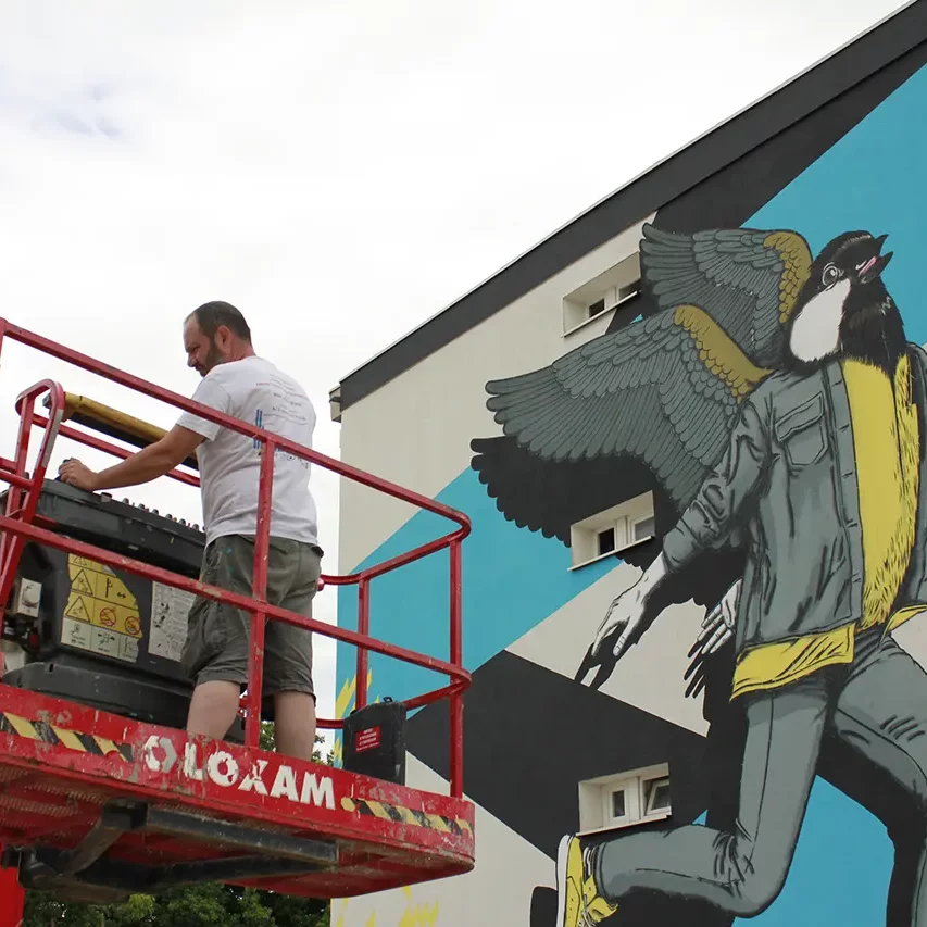 Stéphane Moscato, street artiste à Dax.