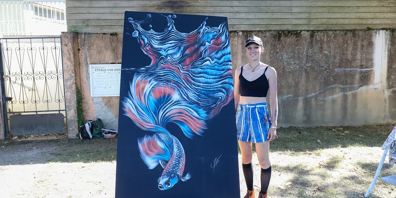 Melissa Follet, street artiste au concours Kalos de Dax.