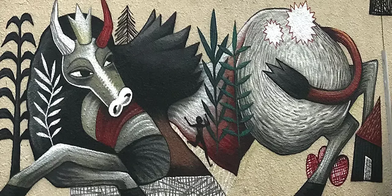 Fresque de Loraine MTI pur le festival Muralis de Dax.