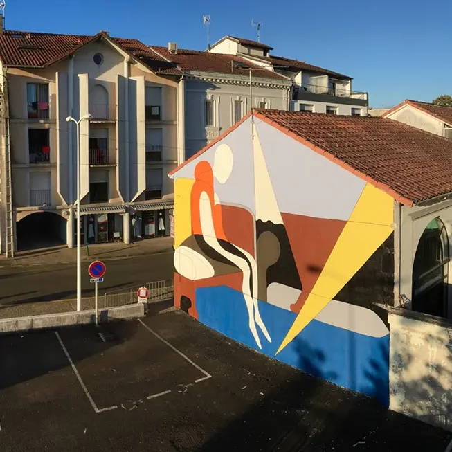 Jean-Luc Feugeas - Fresque pour le festival Muralis de Dax.