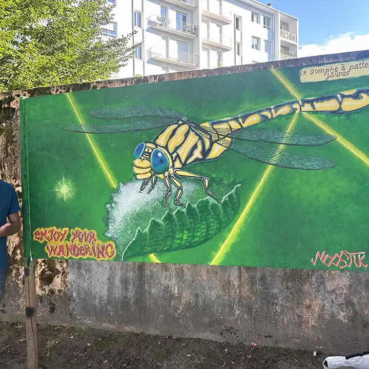 Moostik, artiste peintre sur les Berges de l'Adour à Dax.