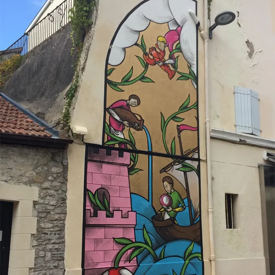 Jérôme Rasto, fresque Muralis : 3 rue d'Eyrose à Dax.