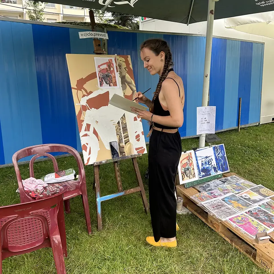 Live painting au Dax Motors n' Blues Festival.