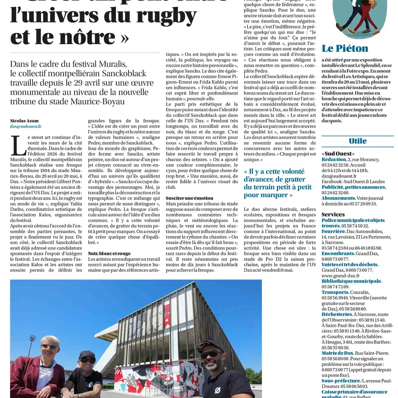 Sanckøblack : « Créer un pont entre l'univers du rugby et le nôtre. »